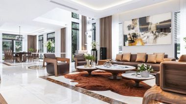 Tổng hợp 5 mẫu phòng khách đẹp nhất dành cho biệt thự - Nội Thất Sài Gòn AZ