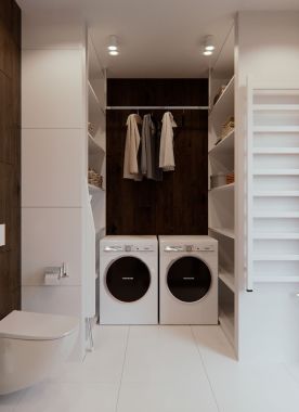 Mẫu thiết kế phòng giặt phơi đẹp & 6 mẹo bố trí phòng giặt tiện ích