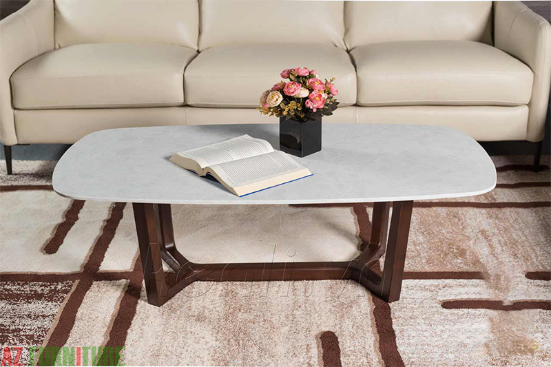 Sử dụng bàn trà mặt đá trong thiết kế nội thất phòng khách chung cư